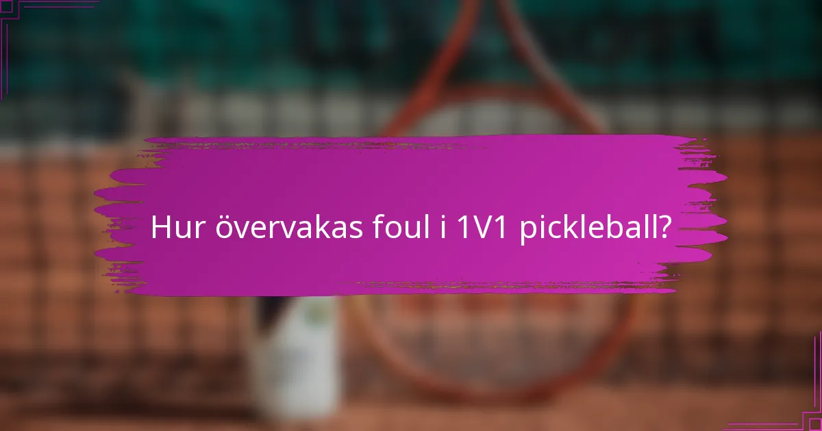 Hur övervakas foul i 1V1 pickleball?
